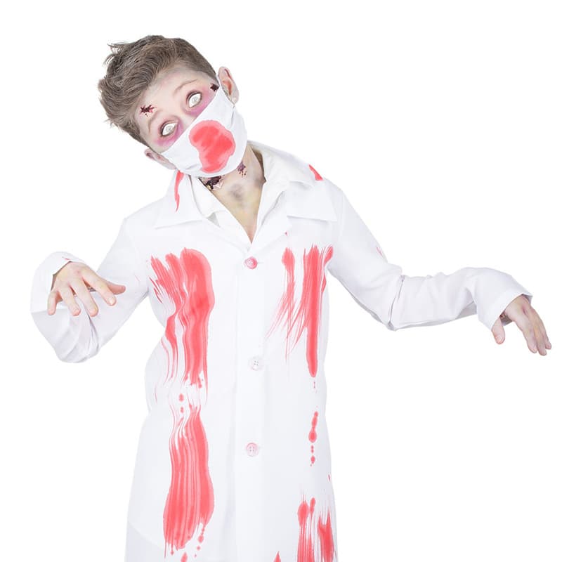 Mad Toys Zombie Doctor Coat and Mask Kids Halloween Costume - XXL thumbnail 2