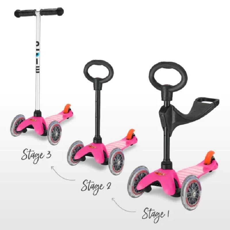Mini Micro 3 In 1 Classic Pink Scooter thumbnail 2