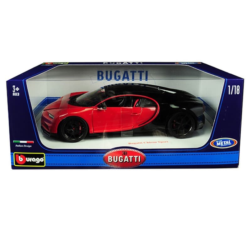 Bburago Bugatti Chiron Die-Cast - Red thumbnail 2