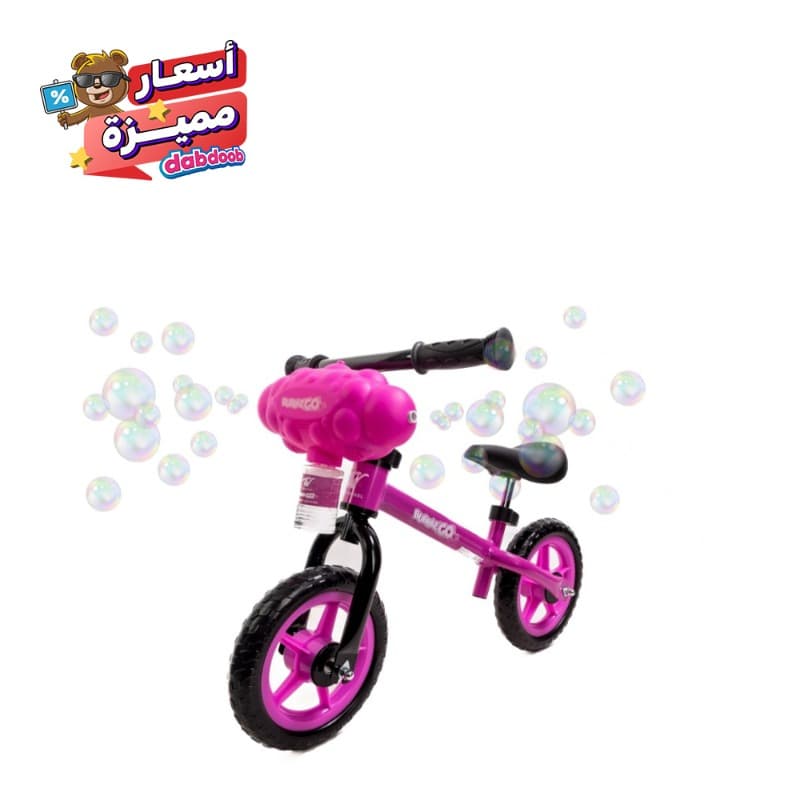 Tiny Wheel - Balance Bike With Bubble Machine For Kids - Pink