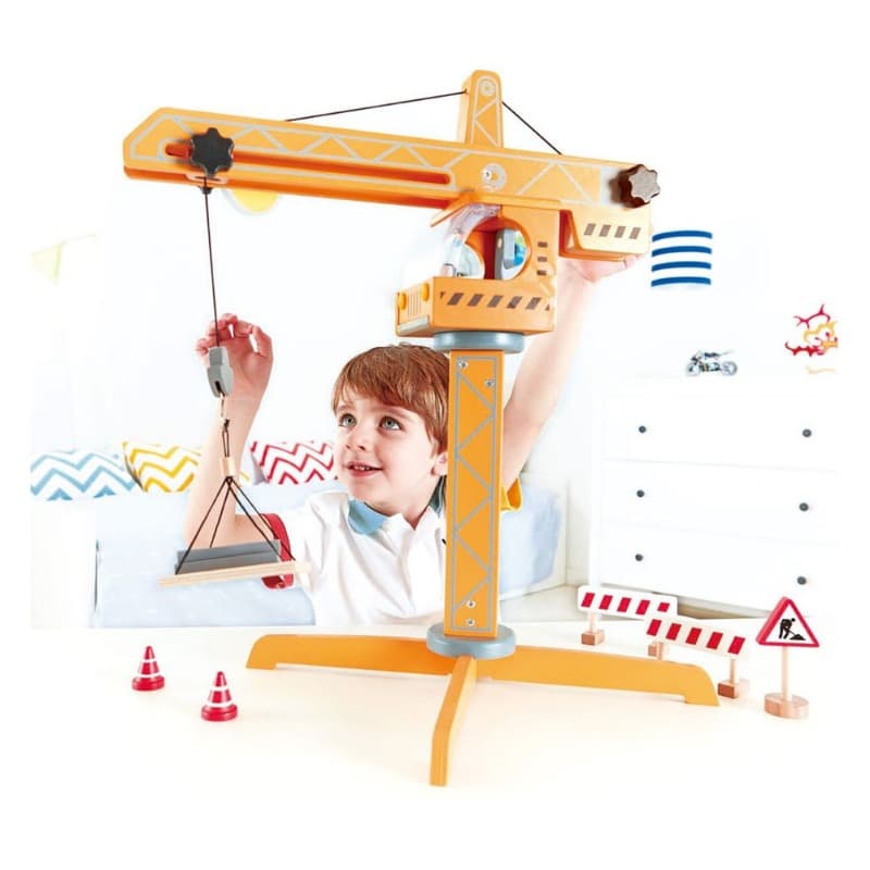 Hape Crane Lift - Orange - 10 Pieces thumbnail 3