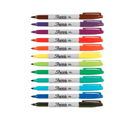 Sharpie - Classic And Metallic Fine Point Permanent Marker Assorted -12Pcs thumbnail 2
