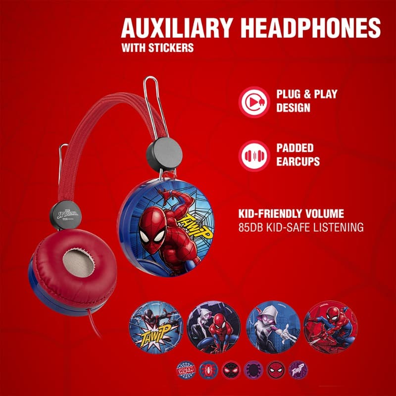 Auxiliary Headphones Spiderman Character thumbnail 3