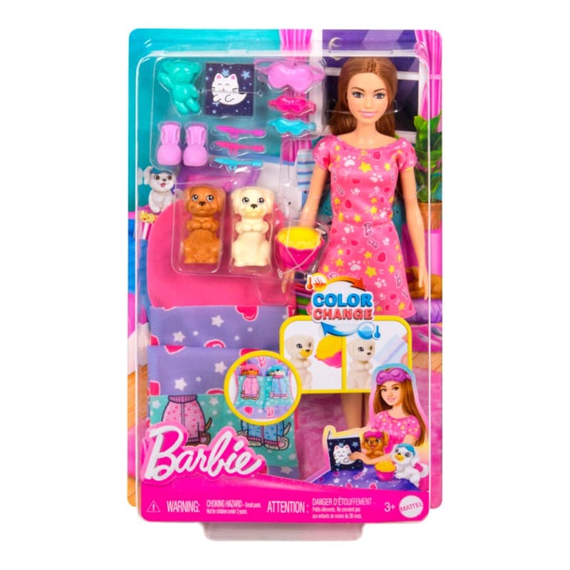 Barbie Slumber Party Barbie Doll and Puppy Playset