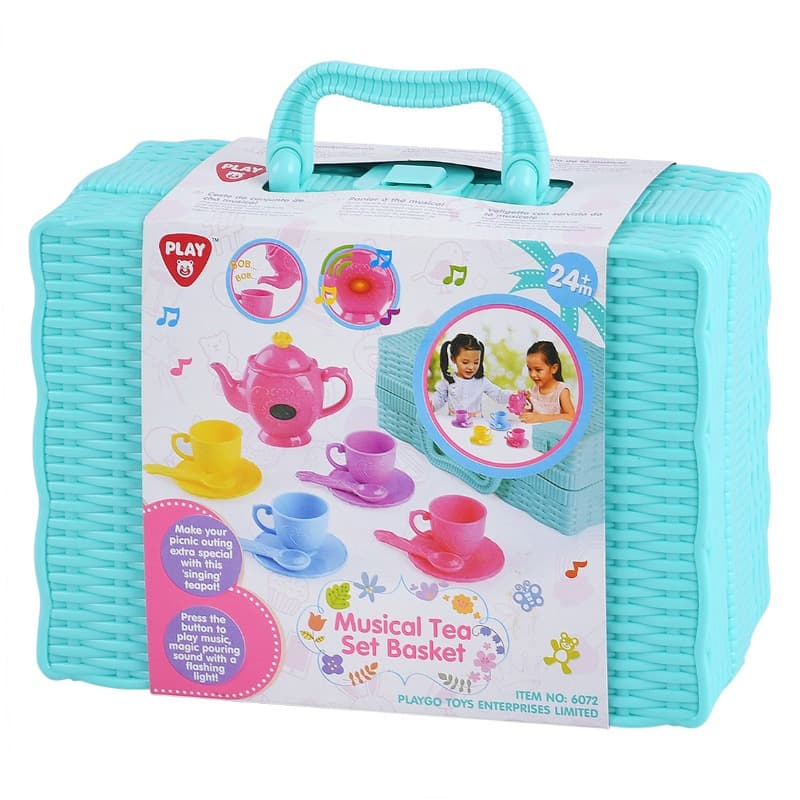 Play Go Musical Tea Set Basket B/o