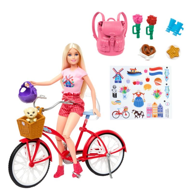 Barbie Barbie Pink Passport Holland Set with Bike thumbnail 2