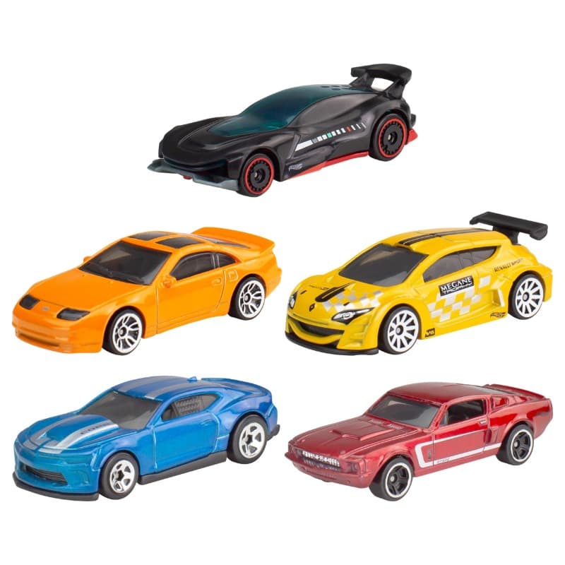Hot Wheels Basic 5-Pack Die-Cast Toy Cars in 1:64 Scale (Styles & Colors May Vary) thumbnail 3