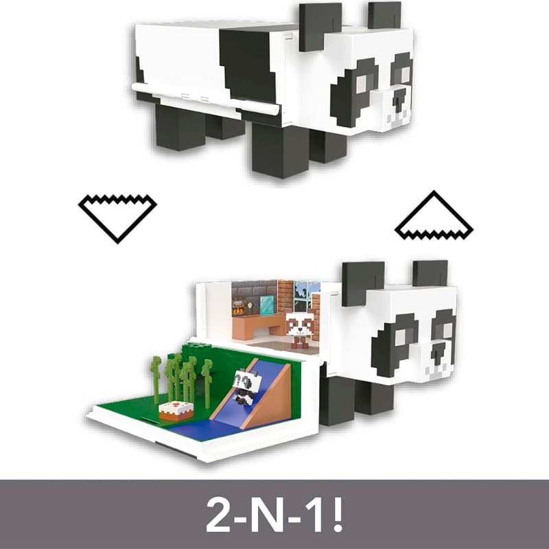 Minecraft Mob Head Mini Panda playset thumbnail 3