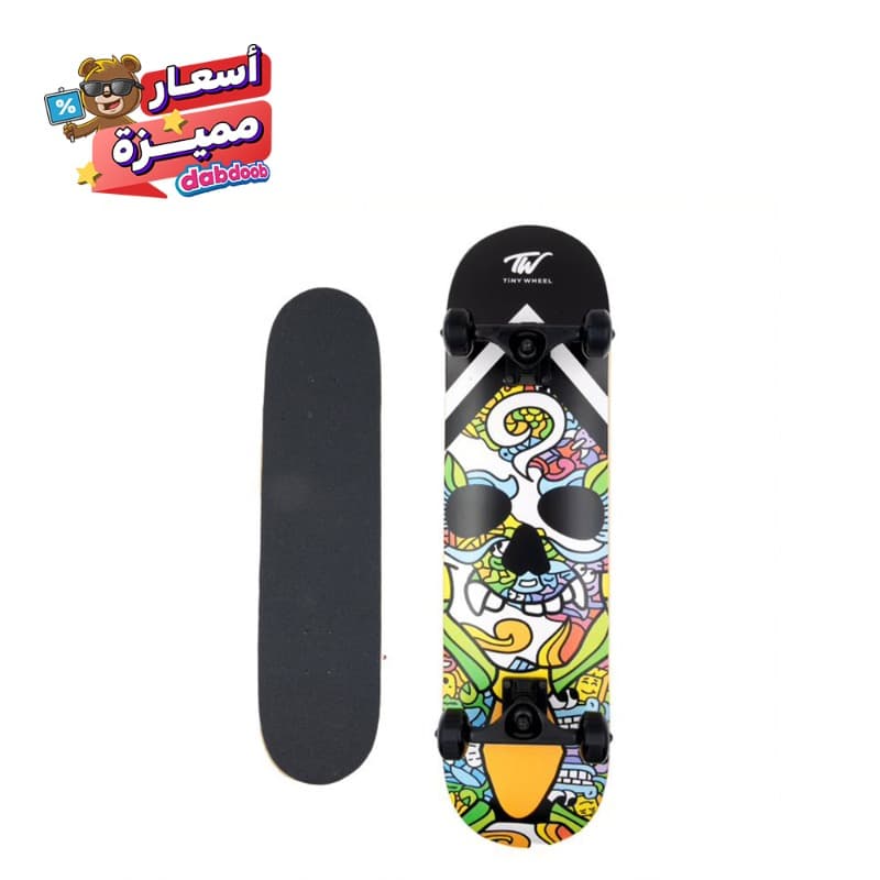 Tiny Wheel - Skateboard - Skull (Large)