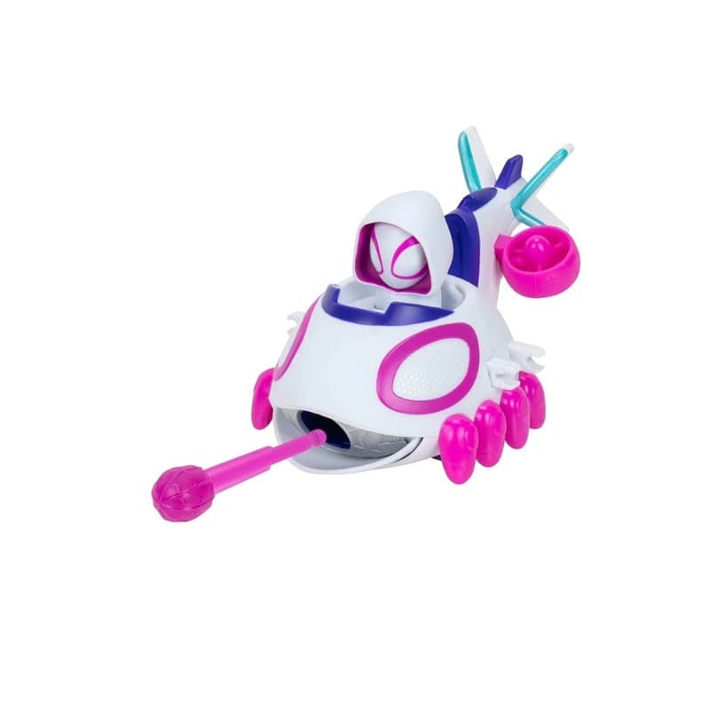 Marvel's Spidey & His Amazing Friends - Web-Dart Vehicle with Ghost Spider Figure thumbnail 2