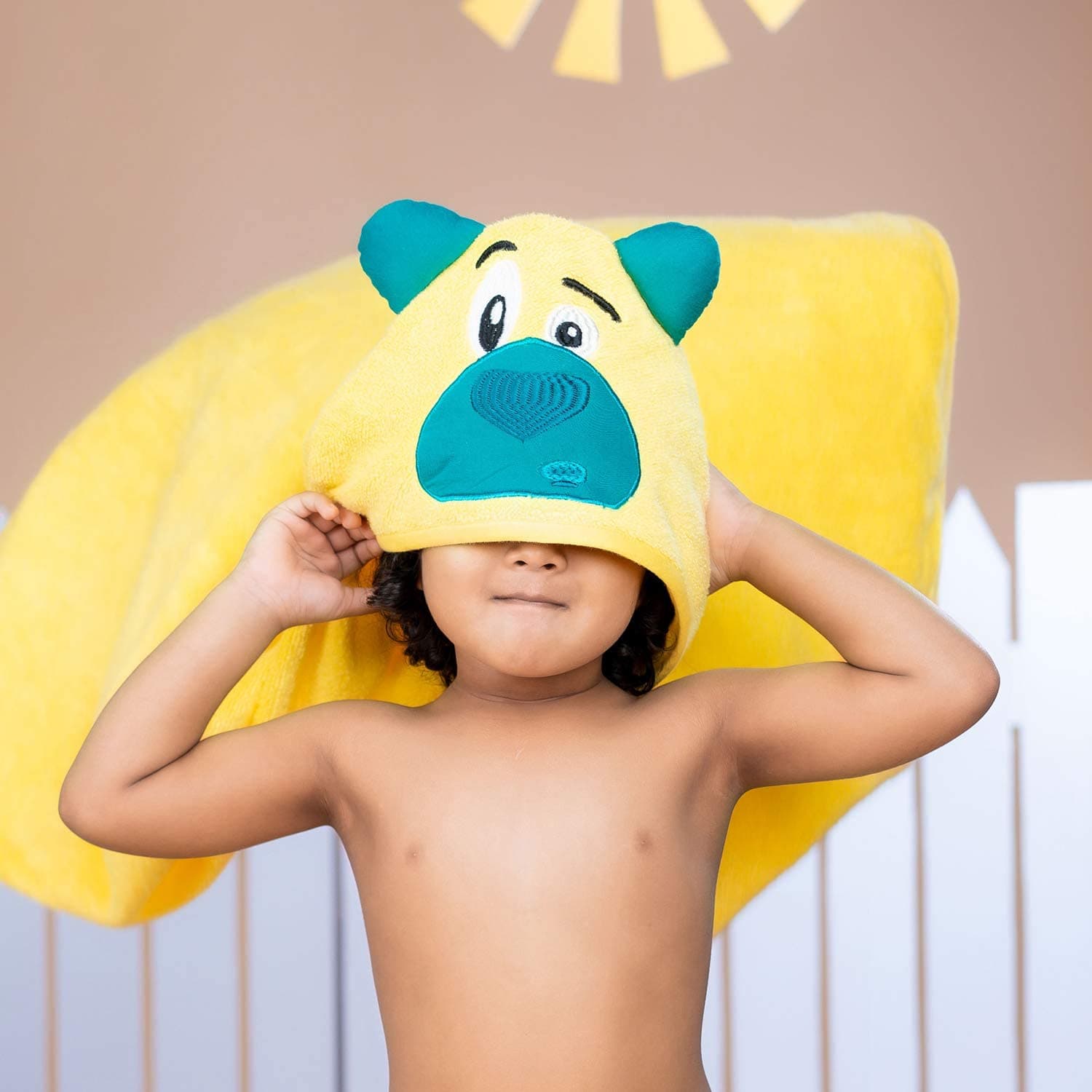 Rabbit Cotton Baby Bath Towel - Bear thumbnail 4