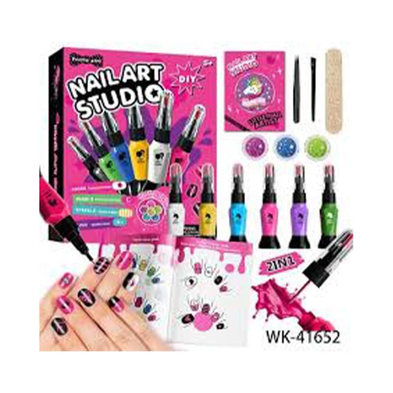 Unicorn 2-in-1 Nail Set - 6 Color Polish & Style Guide