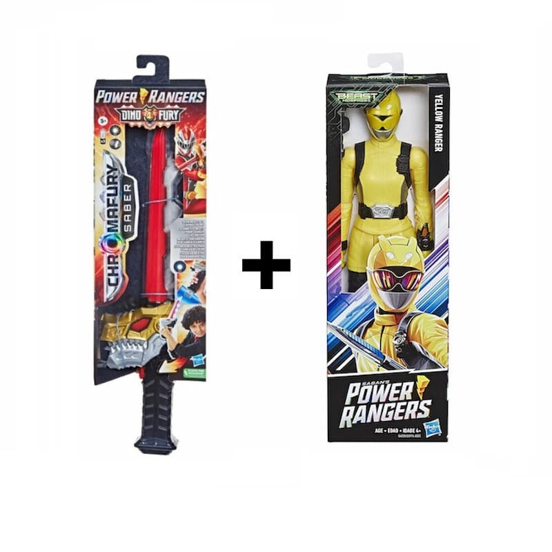 Buy 1 Get 1 Free Power Rangers Dino Fury Chromafury Saber + Power Rangers Beast Morphers - Assorted