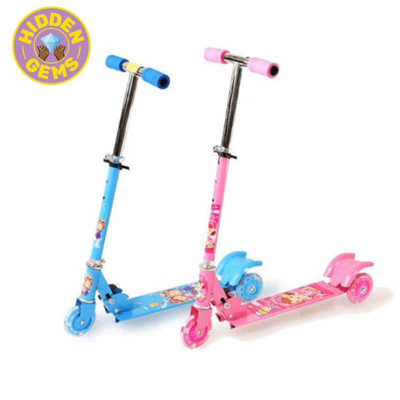 Three-wheeled Children's Scooter With a Distinctive Design - Assorted